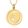 thumbnail image 1 of Cremation Jewelry for Ashes for Pet Keepsake Urn Necklaces with Cat Dog Paw Print Holder Pet's Ashes Pendant Memorial Gifts for Friend, 1 of 6