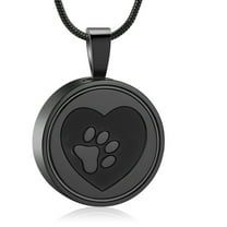 Cremation Jewelry for Ashes for Pet Keepsake Urn Necklaces with Cat Dog Paw Print Holder Pet's Ashes Pendant Memorial Gifts for Friend