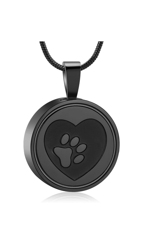 Cremation Jewelry for Ashes for Pet Keepsake Urn Necklaces with Cat Dog Paw Print Holder Pet's Ashes Pendant Memorial Gifts for Friend