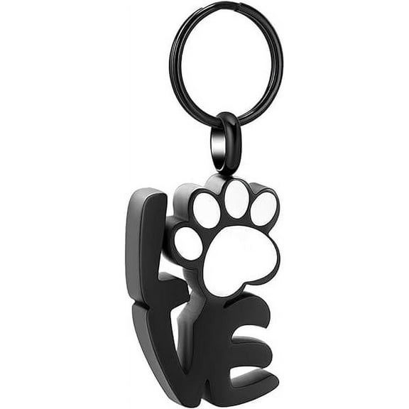 Cremation Keychain for Ashes Dog Paw Print Shaped Urn Keychain Ashes Holder Keepsake Cremation Jewelry Memorial Pendant
