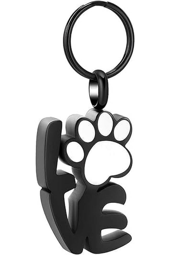 Cremation Keychain for Ashes Dog Paw Print Shaped Urn Keychain Ashes Holder Keepsake Cremation Jewelry Memorial Pendant