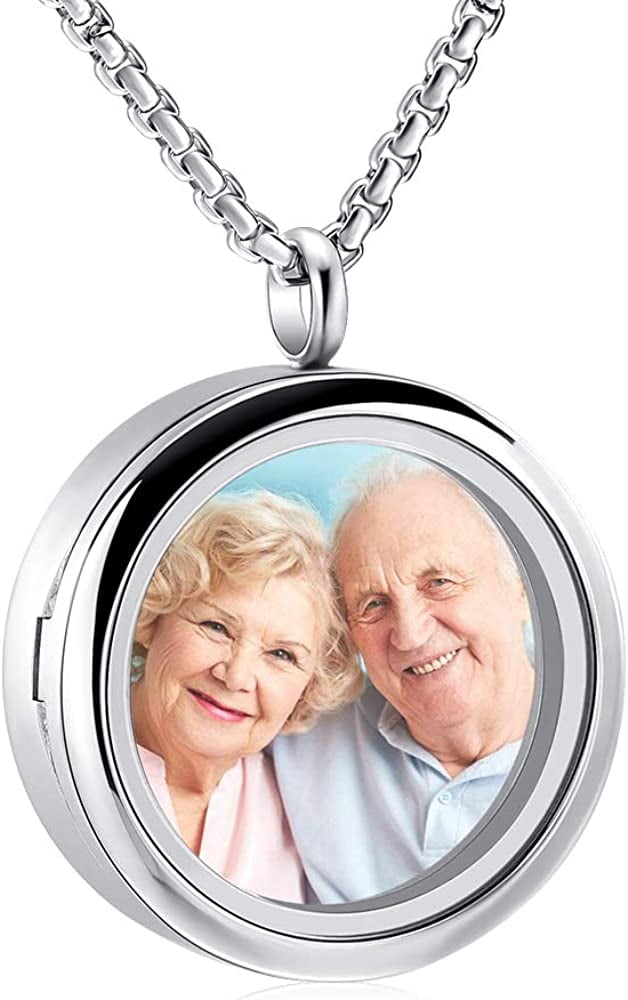 Cremation Locket Necklace for Ashes of Loved One Carry Photo Glass Memorial Urn Jewelry 316L Stainless Steel Keepsake Gifts Walmart