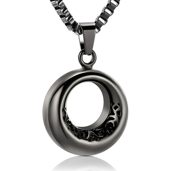 Cremation Pendant Small Urns For Ashes Keepsake Urn Necklace Circle of Eternal Life