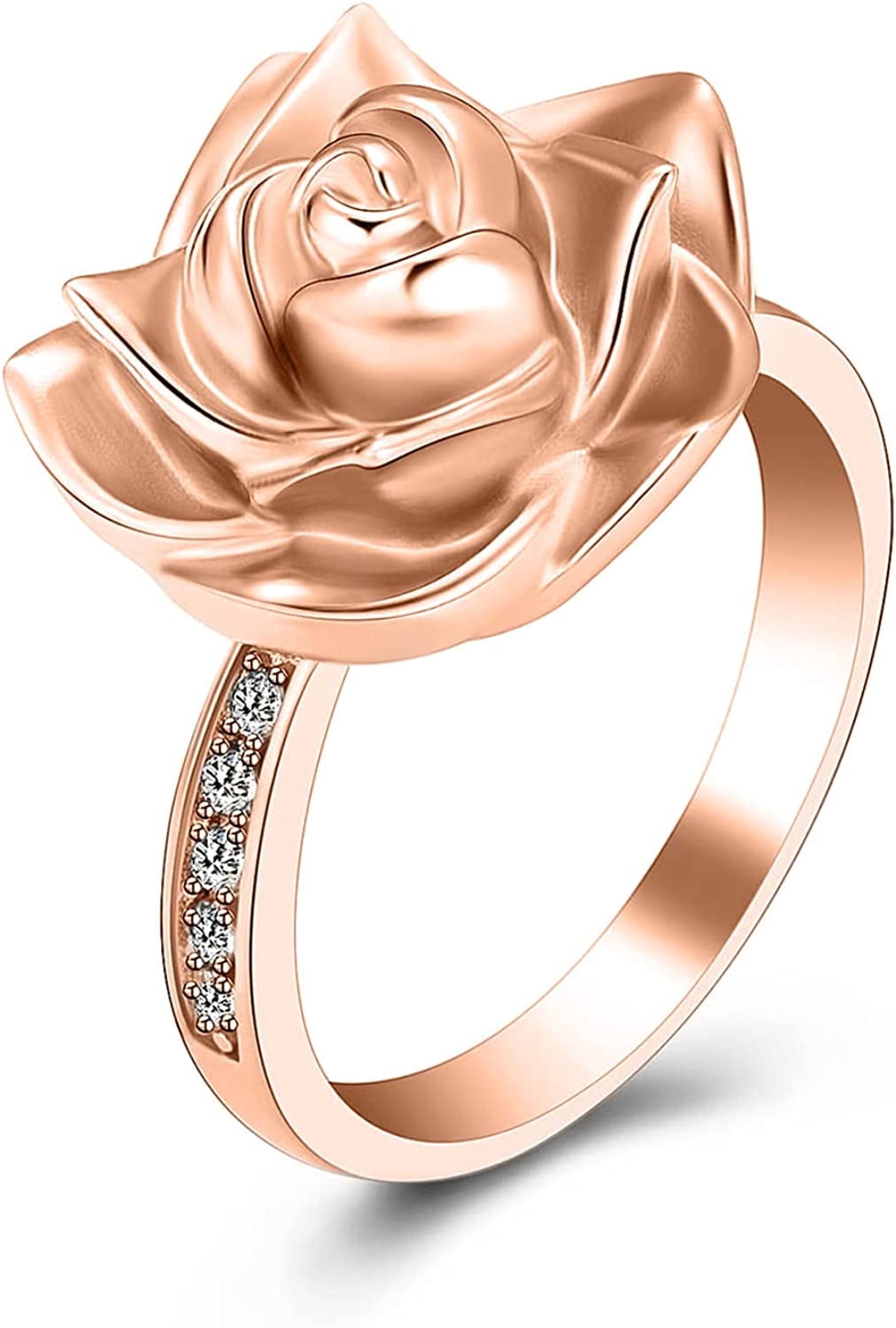 Rose Flower Cremation Urn Ring for Ashes for Women Urn Rings Memorial ...