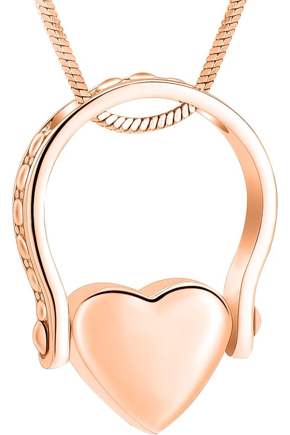 Cremation Ring for Ashes Heart Shape Urn Ring & Necklace Dual Purpose Memorial Keepsake Jewelry Ashes Holder for Human Dog Cat