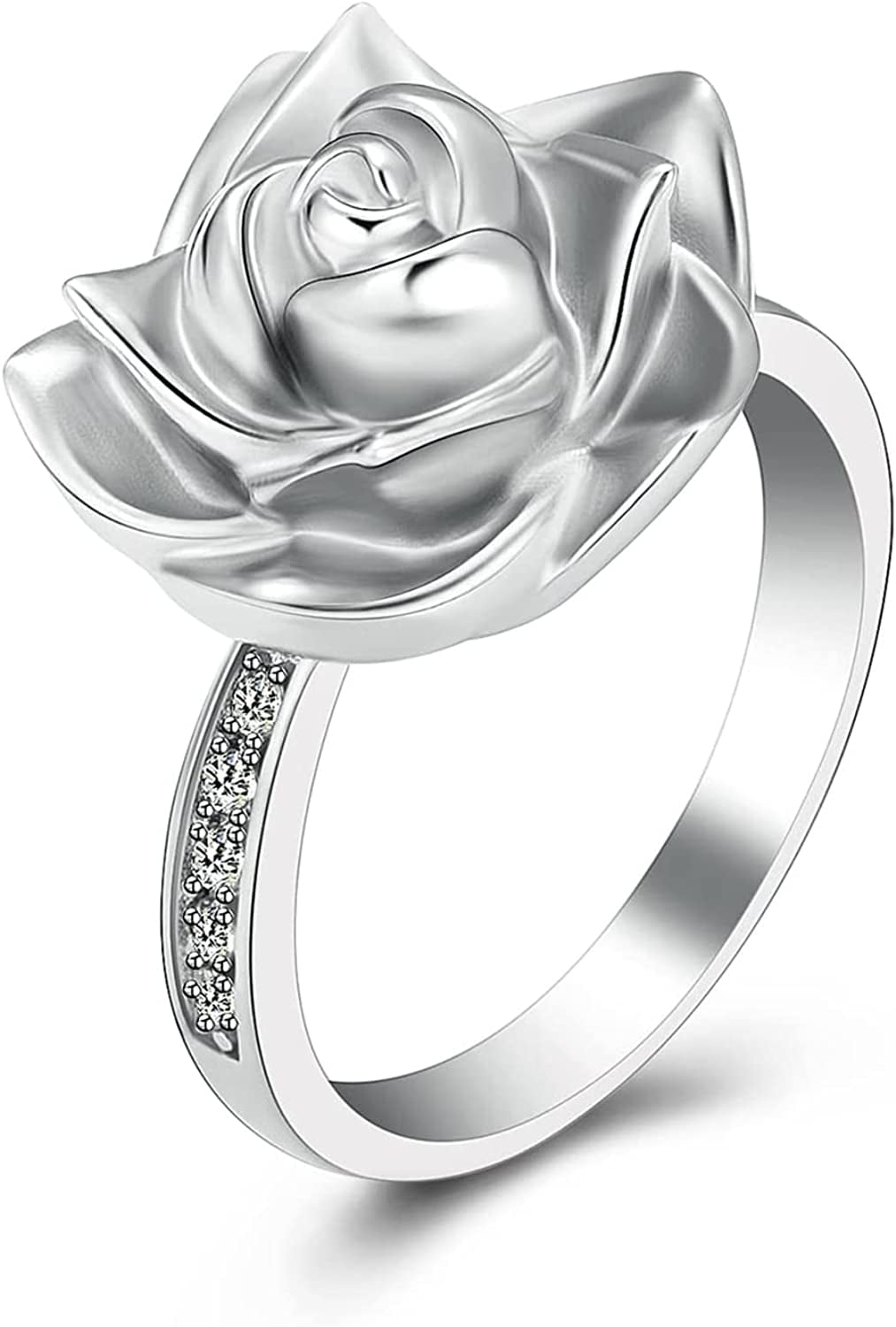 Ladies Kamiah Sterling Silver Ring For Ashes, Womens Cremation Ash