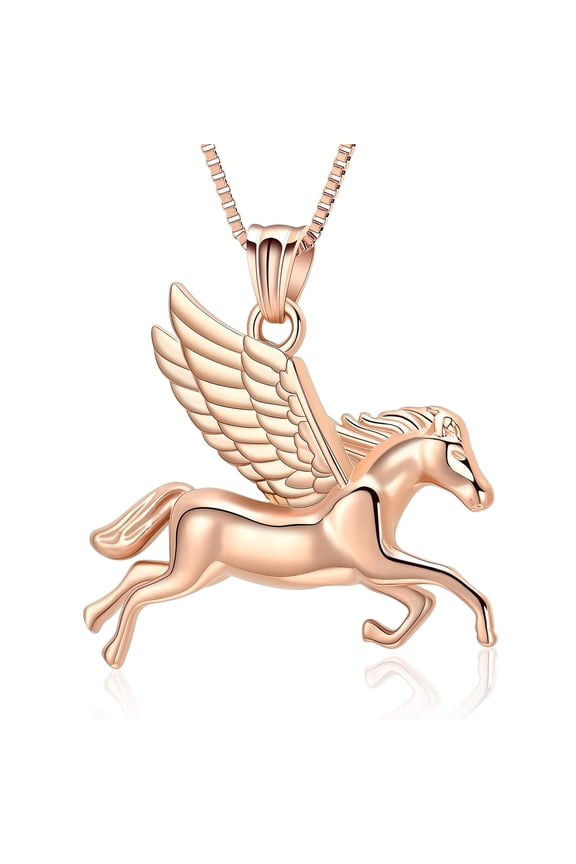 Cremation Urn Necklace for Ashes Flying Horse Cremation Jewelry Ashes Pendant Stainless Steel Keepsake Memorial for Jewelry for Women Men