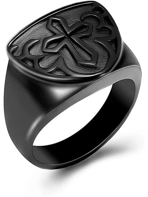 Cremation Urn Ring Jewelry for Ashes Engraved Cross Memorial Urn Ring Stainless Steel Celtic Knot Retro Keepsake Ashes Holder Ring,Size 7-10