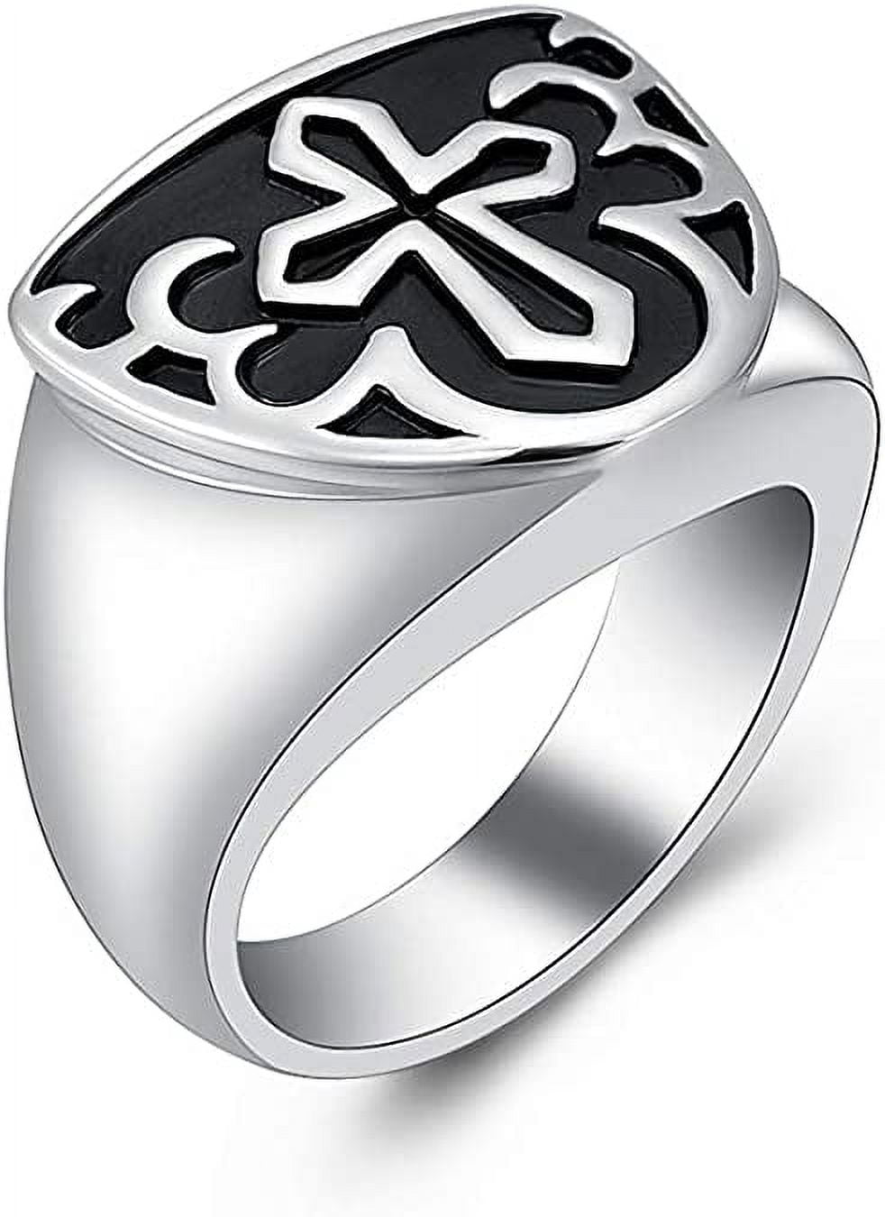 Cremation Urn Ring Jewelry for Ashes Engraved Cross Memorial Urn Ring ...