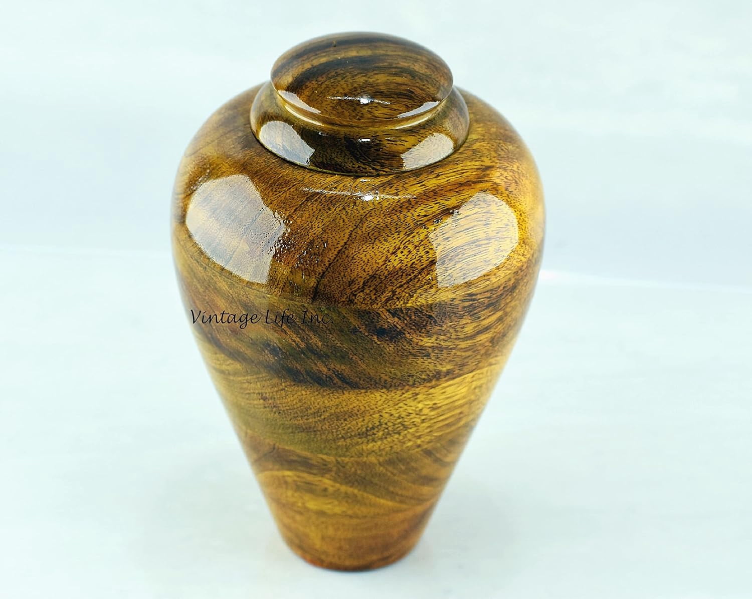 Cremation Urns for Human Ashes Adult Wooden Urns Memorials Burials Decorative Keepsake Jar Urn Medium Cremation Urns for Human and Pets Ashes Capacity: 45 Cu/in (Medium 5.5x5.5x8 Inches)