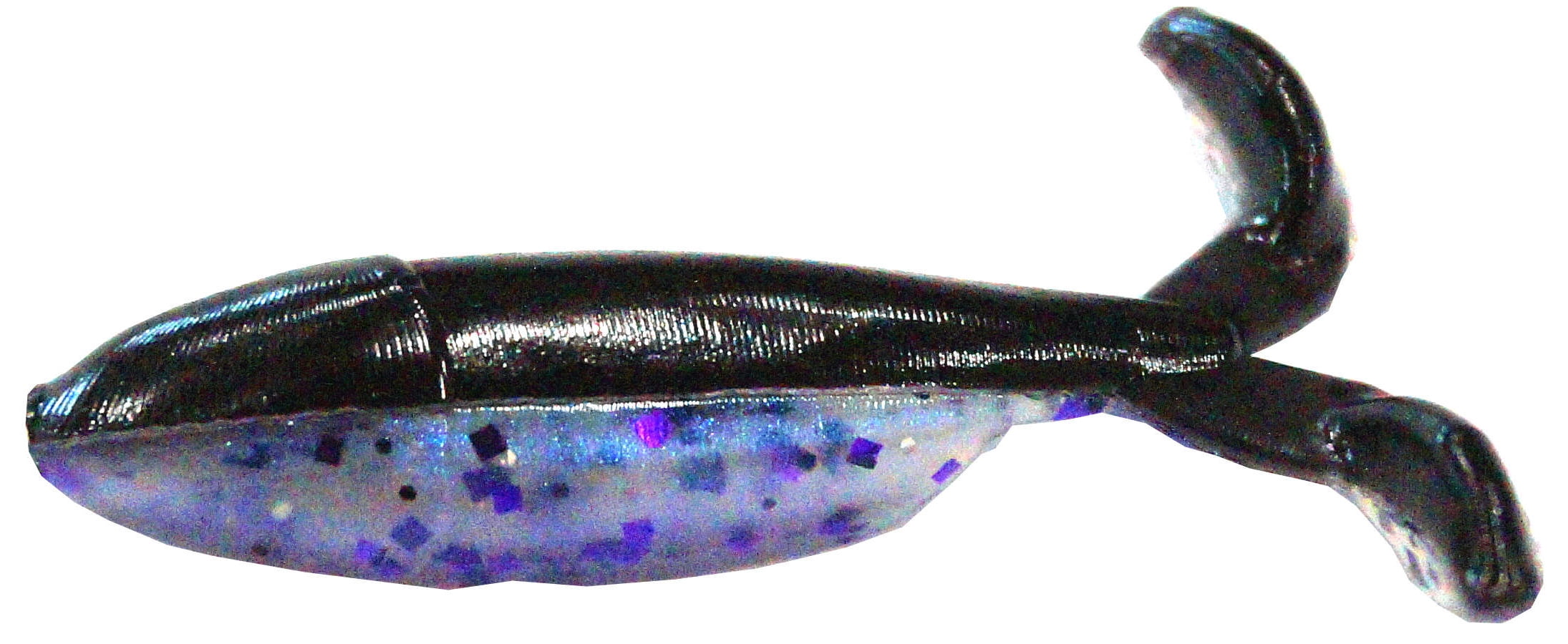 Creme 1.5" Double Tail Shad Panfish Grub Lure, Black & Chartreuse
