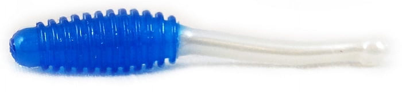 Creme 1.5" Ringed Stinger Shad Grub, Blue Pearl