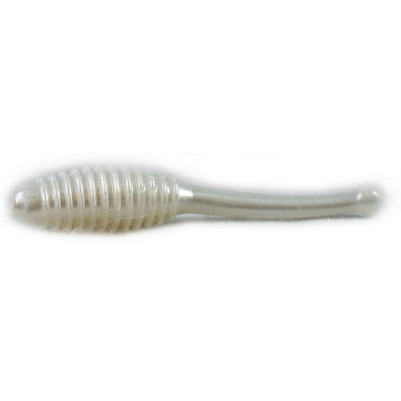 Creme 1.5" Ringed Stinger Shad Grub, Pearl