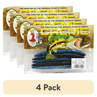 (4 pack) Creme 5" Stick Bait Lure, Watermelon Red