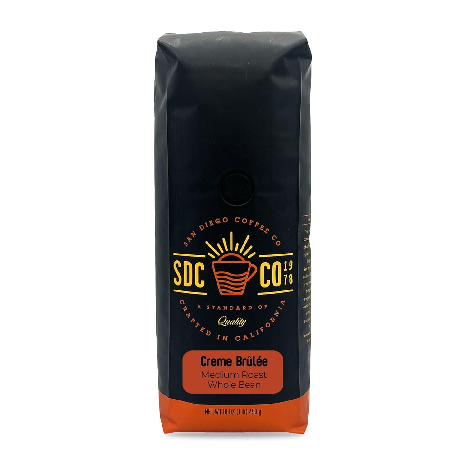 Creme Brûlée, Medium Roas, Whole Bean , 16Ounce Bag Café en grano