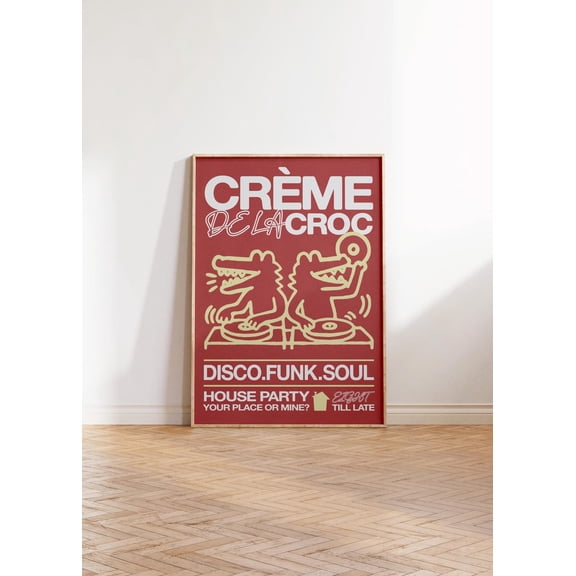 Creme De La Croc Music Poster, Unframed Paper Poster 8x10in