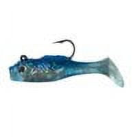 (2 pack) Creme Lure 1.5" Blue Back Paddle Tail Shad Fishing Lures for Bass, 3-Count
