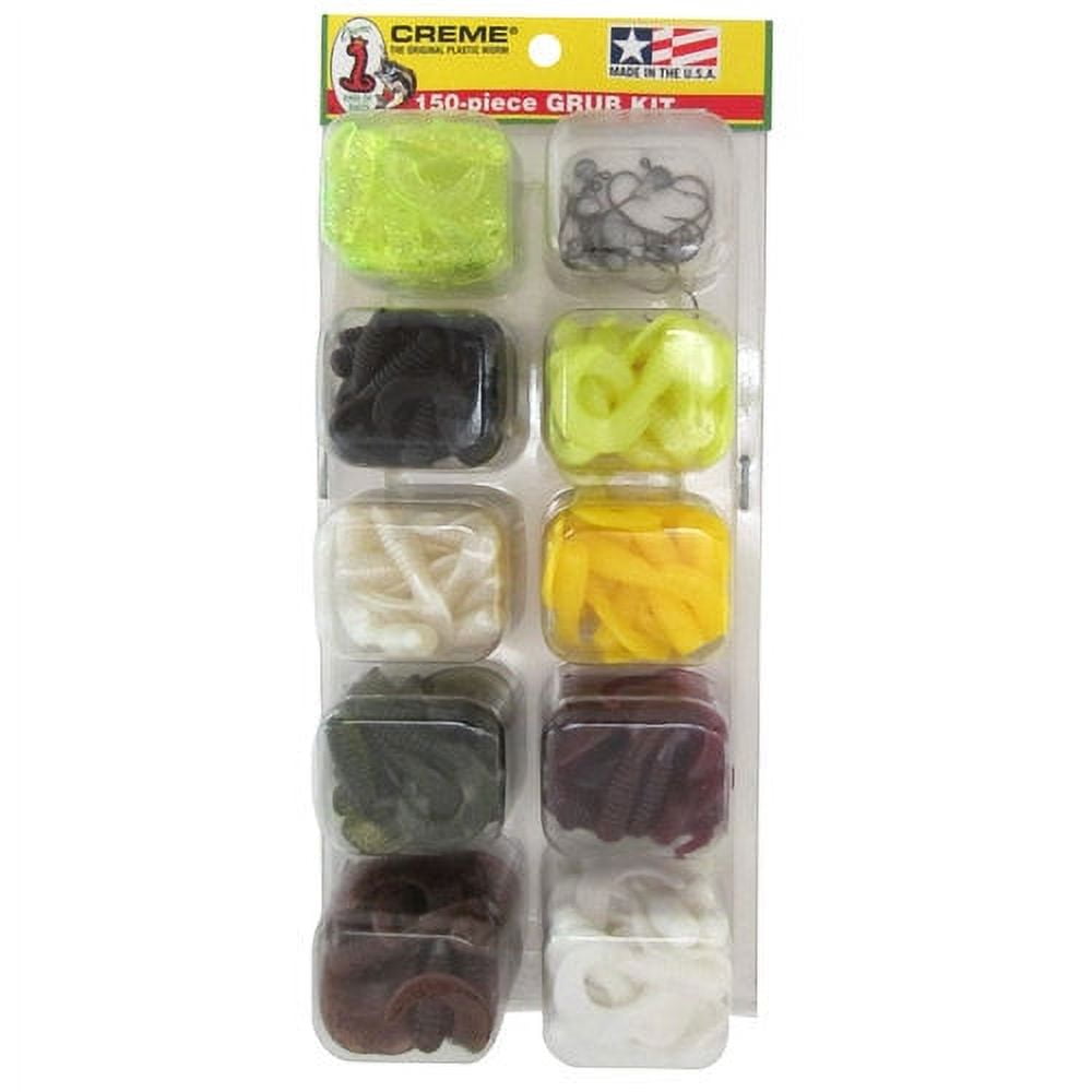 Creme Lure 150-Piece Grub Kit, Assorted Colors
