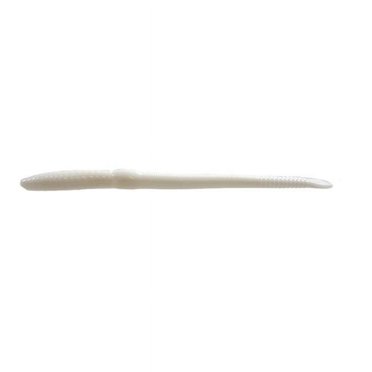 Creme Lure Co Pre-Rigged Scoundrel Worm – 6" Clear With Red, Weedless Prop (Original)