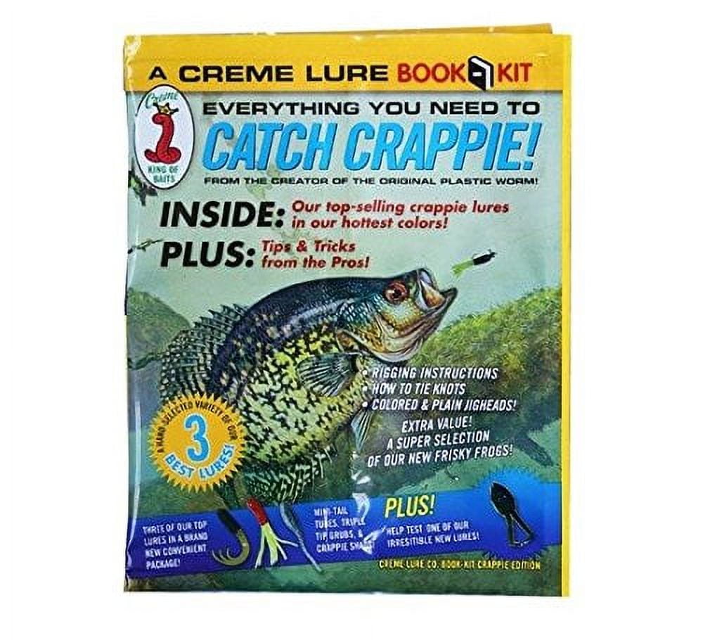 Creme Lure Book Kit Crappie Fishing with soft plastics and 1/16oz. jig  heads included.