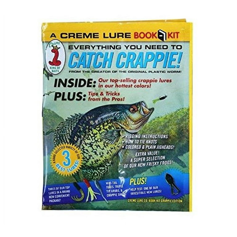 Creme Lure Book Kit Crappie Fishing with soft plastics and 1/16oz