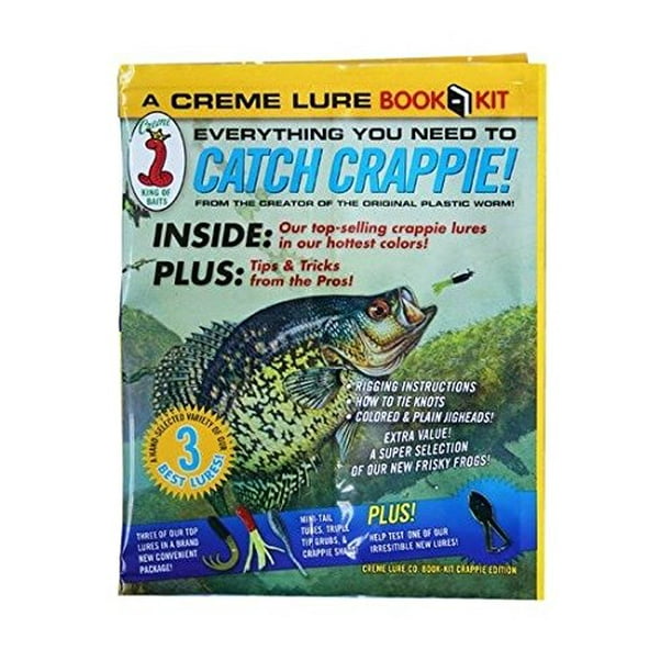 Creme Lure Book Kit Crappie Fishing with soft plastics and 1/16oz. jig