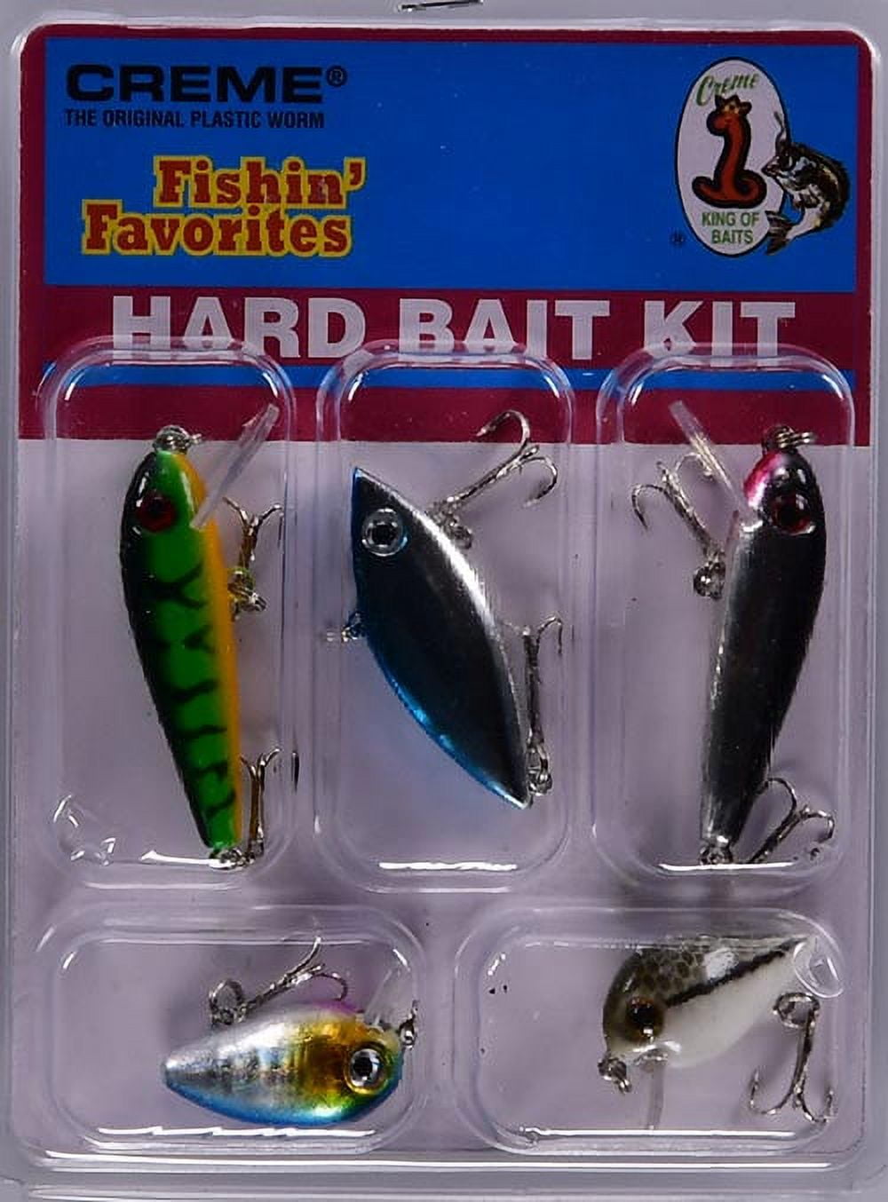 Creme Lure Fishin' Favorites Hard Bait Fishing Lures, 5-Count