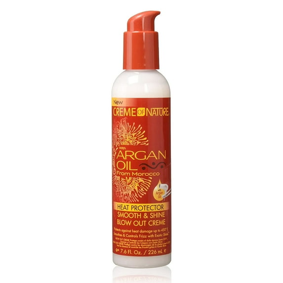 Creme Of Nature Argan Oil Heat Protector Blow Out Cream, 7.6 Oz., Pack of 3