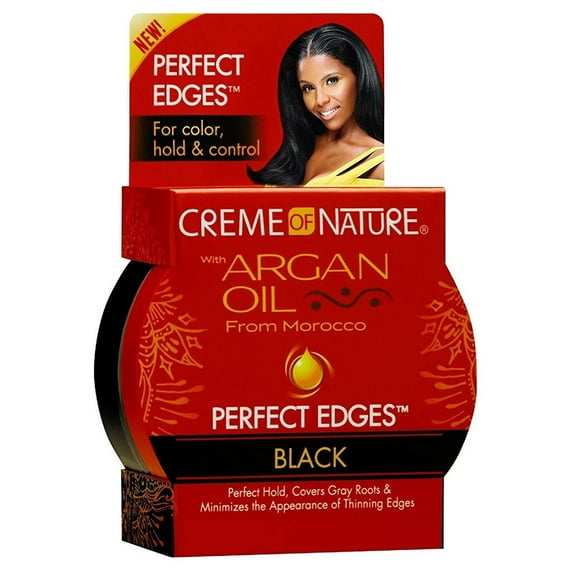 Creme Of Nature Argan Oil Perfect Edges Black 2.25 Ounce (2 Pack)