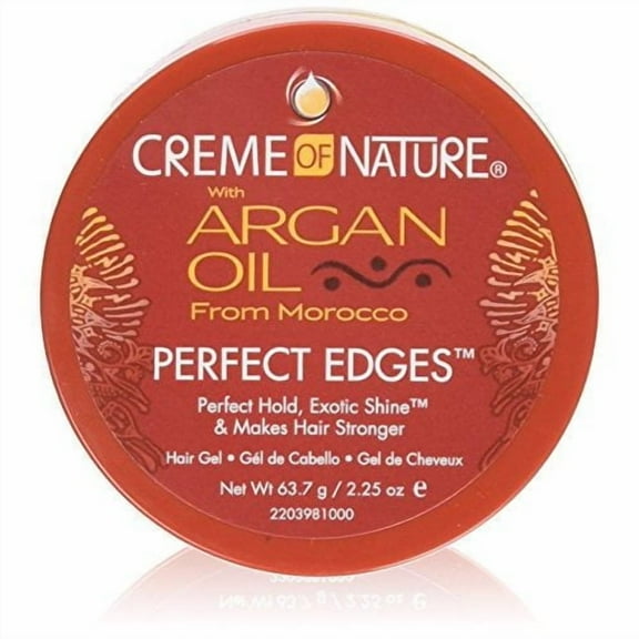 Creme Of Nature Argan Oil Perfect Edges Control 2.25 Ounce Jar (66ml) (6 Pack)