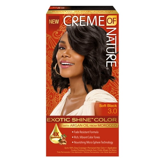 Creme Of Nature Color #3.0 Soft Black Exotic Shine (Pack of 3)