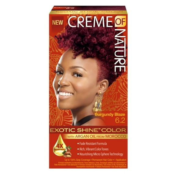 Creme Of Nature Color #6.2 Burgundy Blaze Exotic Shine (Pack of 3)