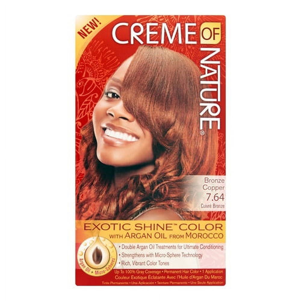Creme Of Nature Color #7.64 Bronze Copper Exotic Shine, 1 Ea
