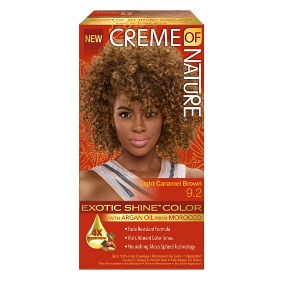 Creme Of Nature Color #9.2 Light Caramel Brown Exotic Shine (Pack of 2)