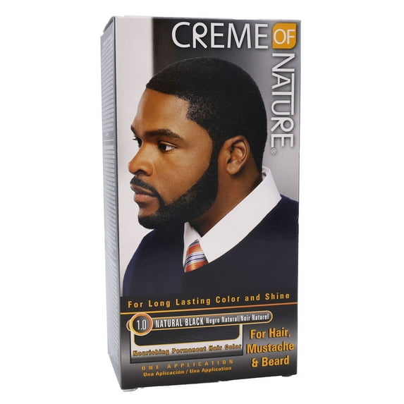 Creme Of Nature Gel Men Hair Color Mustache Kit Natural Black, Pack of 12