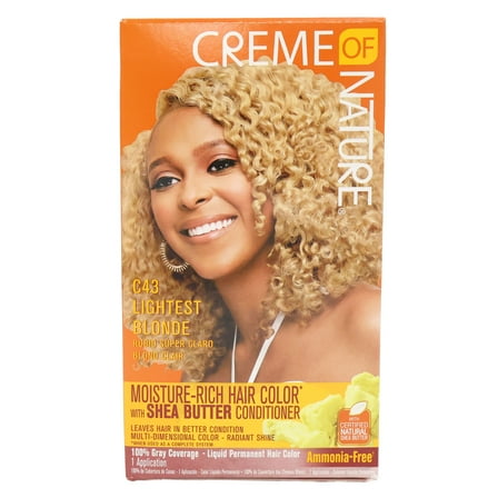 Creme Of Nature Liquid Hair Color Kit, C43 Lightest Blonde, Pack of 1