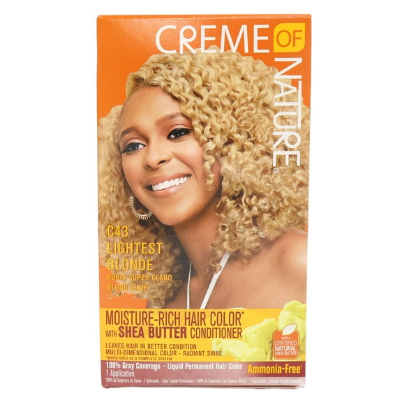 Creme Of Nature Liquid Hair Color Kit, C43 Lightest Blonde, Pack of 1