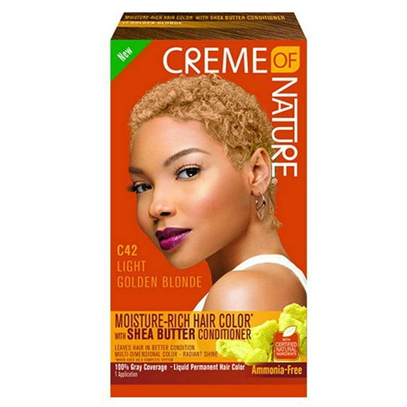 Creme Of Nature Liquid Hair Color Kit Light Golden Blonde, Pack of 12