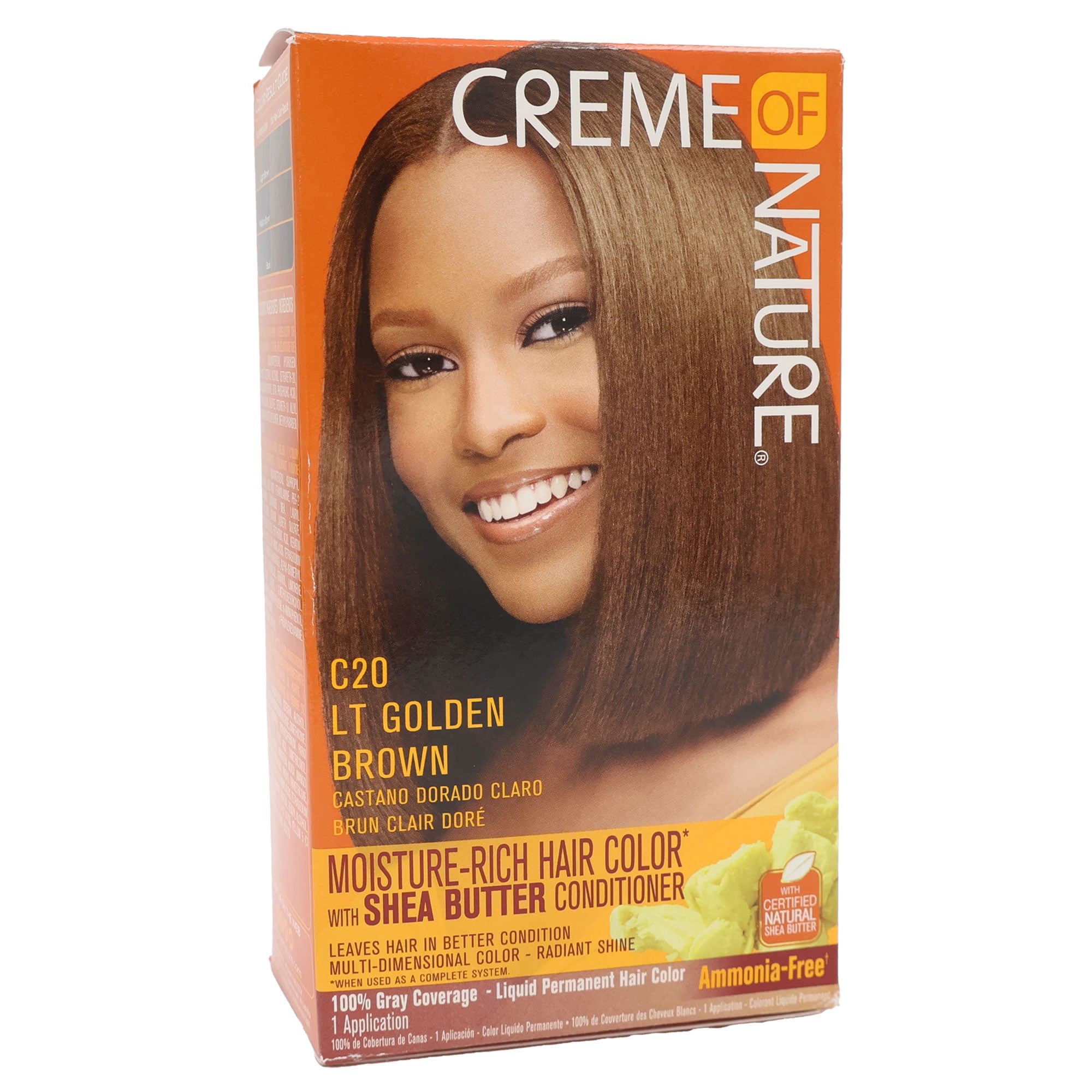 Creme Of Nature Liquid Hair Color Kit Light Golden Brown, Pack of 12