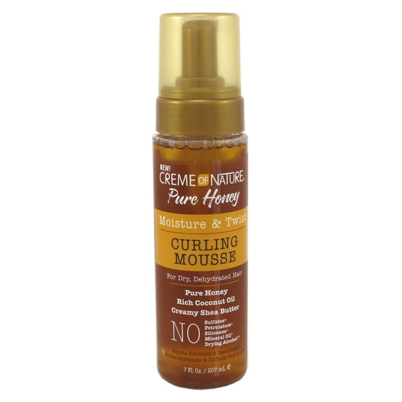 Creme Of Nature Pure Honey Curling Mousse 7oz Pump (Pack of 3)