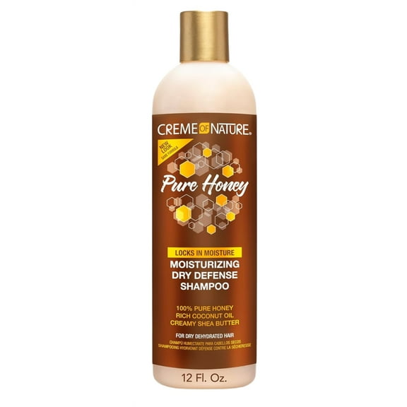 Creme Of Nature Pure Honey Shampoo 12oz (Dry Defense) (Pack of 2)