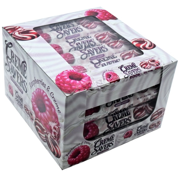 Creme Savers Hard Candy Raspberries and Creme 24ct Box