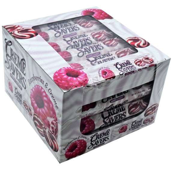 Creme Savers Hard Candy Raspberries and Creme 24ct Box