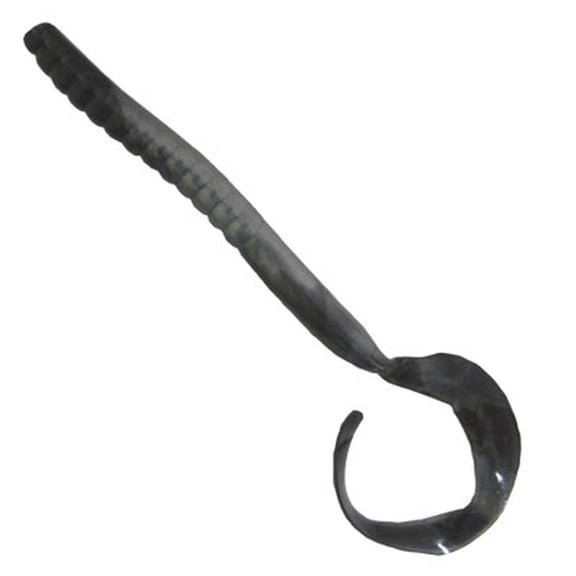 Creme Stick Worm, 7", 8pk, Black Shad