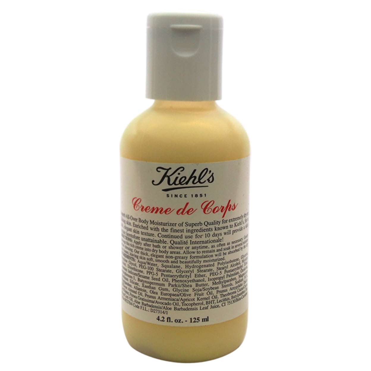 Kiehl's Creme De Corps for Extremely Dry or Flaking Skin Body Moisturizer for Unisex, 4.2 Ounce