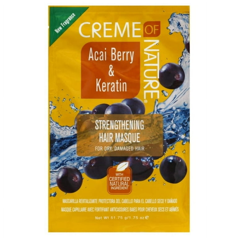 CREME OF NATURE Acai Berry & Keratin Strengthening Hair Masque Packet (1.75oz) CREME OF NATURE Acai Berry & Keratin Strengthening Hair Masque Packet (1.75oz)