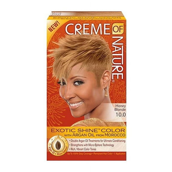 Creme of Nature Argan Oil Exotic Shine Permanent Hair Color, Honey Blonde, 0.41 oz