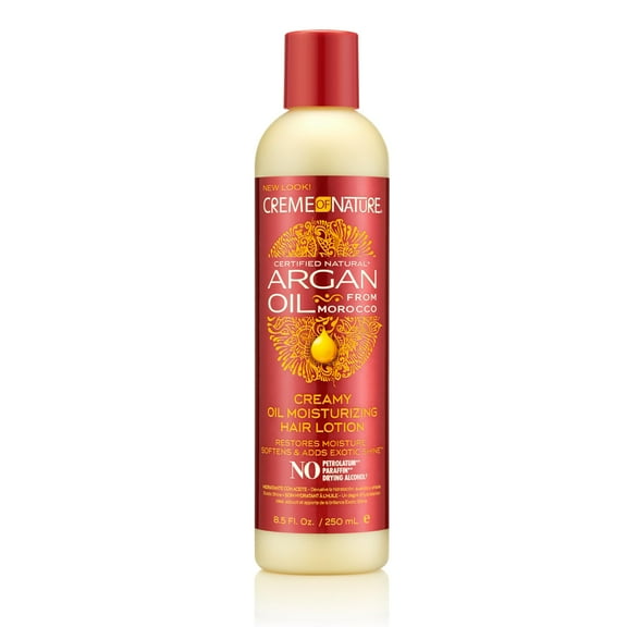 Creme of Nature, Argan Oil Hair Lotion, Creamy Oil Mousturizer to Help Restore Moisture and Add Shine, 8.45 Fl Oz C30