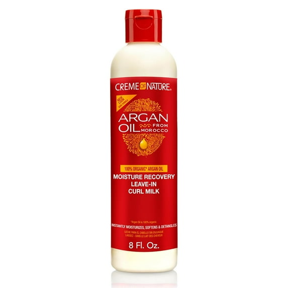 Creme of Nature Argan Oil Leave-in Hair Milk 8 oz (Pack of 2)