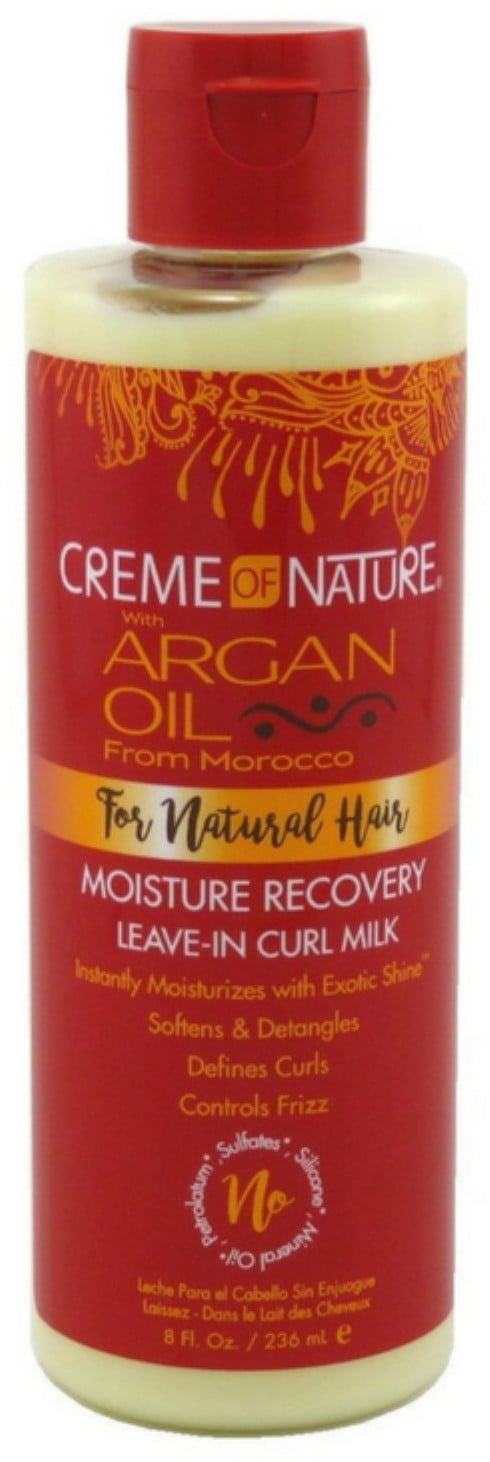 Creme of Nature Argan Oil Leave-in Hair Milk 8 oz (Pack of 4)